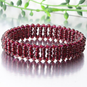 ガーネット ブレスレット｜ざくろ石 garnet ガーネット【Bracelet ブレスレット Bangle 腕輪 ブレスレッド ブレス バングル 数珠】メンズ レディース 一点物 パワーストーン ガーネット