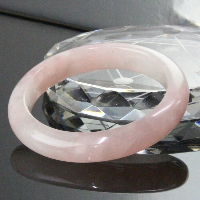 【一点物】ローズクォーツ バングル｜紅水晶 Rose Quartz ローズクォーツ ブレスレット バングル Bracelet ブレスレッド Bangle 腕輪｜メンズ Men's レディース Ladies パワーストーン ローズクォーツ【女性用Mサイズ】