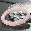 【一点物】ローズクォーツ バングル｜紅水晶 Rose Quartz ローズクォーツ ブレスレット バングル Bracelet Bangle 腕輪｜メンズ Men's レディース Ladies 限定 天然石 ローズクォーツ【女性用Mサイズ】