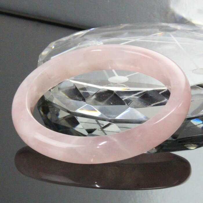 【一点物】ローズクォーツ バングル｜紅水晶 Rose Quartz ローズクォーツ ブレスレット Bracelet ブレスレッド バングル Bangle 腕輪｜メンズ レディース 一点物 パワーストーン ローズクォーツ【女性用Mサイズ】