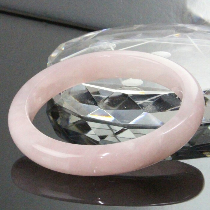 【一点物】ローズクォーツ バングル｜紅水晶 Rose Quartz ローズクォーツ ブレスレット Bracelet ブレスレッド バングル Bangle 腕輪｜メンズ Men's レディース 天然石 限定 一点物 ローズクォーツ【女性用Lサイズ】