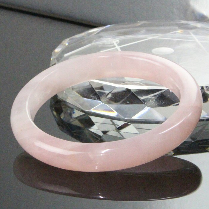 【一点物】ローズクォーツ バングル｜Rose Quartz 紅水晶 ローズクォーツ ブレスレット Bangle 腕輪 バングル Bracelet ブレスレッド｜メンズ Men's レディース Ladies 限定 天然石 ローズクォーツ【女性用Mサイズ】