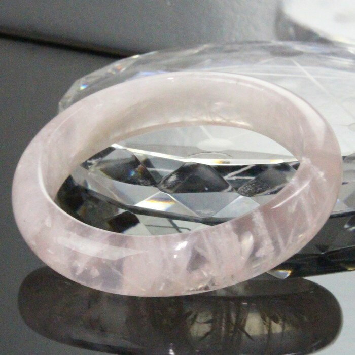 【一点物】ローズクォーツ バングル｜Rose Quartz 紅水晶 ローズクォーツ ブレスレット バングル Bracelet Bangle 腕輪｜メンズ レディース パワーストーン 天然石 海外直輸入価格 ローズクォーツ【女性用Mサイズ】