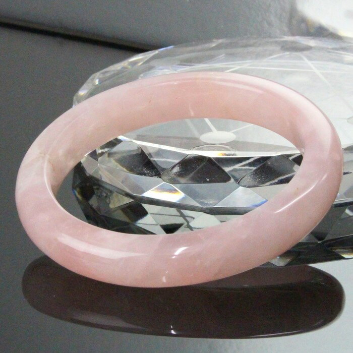 【一点物】ローズクォーツ バングル｜紅水晶 Rose Quartz ローズクォーツ ブレスレット バングル Bracelet Bangle 腕輪｜メンズ Men's レディース Ladies パワーストーン ローズクォーツ【女性用Lサイズ】