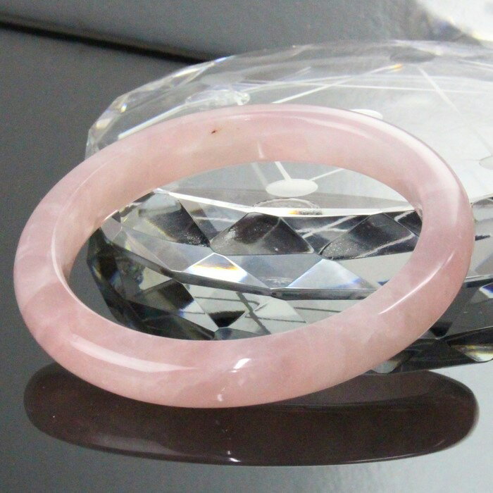 【一点物】ローズクォーツ バングル｜Rose Quartz 紅水晶 ローズクォーツ ブレスレット バングル Bracelet ブレスレッド Bangle 腕輪｜メンズ Men's レディース Ladies 天然石 海外直輸入価格 ローズクォーツ【女性用Mサイズ】