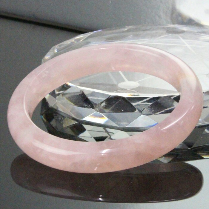 【一点物】ローズクォーツ バングル｜紅水晶 Rose Quartz ローズクォーツ ブレスレット バングル Bracelet ブレスレッド Bangle 腕輪｜メンズ レディース パワーストーン 天然石 海外直輸入価格 ローズクォーツ【女性用Lサイズ】