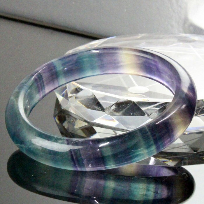 【一点物】フローライト バングル｜Fluorite 緑 グリーン 蛍石 フローライト ブレスレット Bracelet ブレスレッド バングル Bangle 腕輪｜メンズ Men's レディース 天然石 限定 一点物 フローライト【女性用Lサイズ】