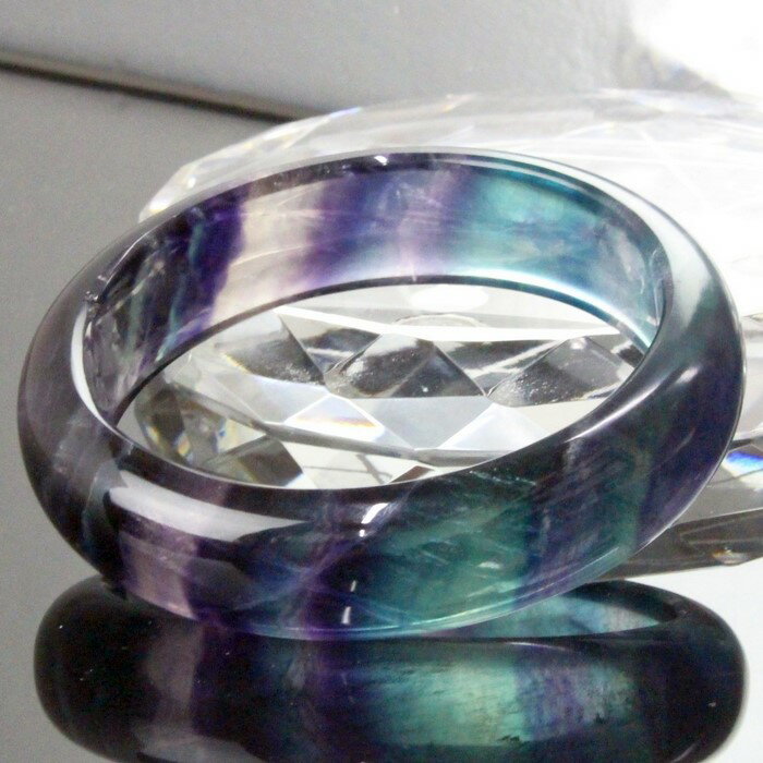 【一点物】フローライト バングル｜Fluorite 緑 グリーン 蛍石 フローライト ブレスレット バングル Bracelet ブレスレッド Bangle 腕輪｜メンズ Men's レディース Ladies 天然石 海外直輸入価格 フローライト【女性用Lサイズ】