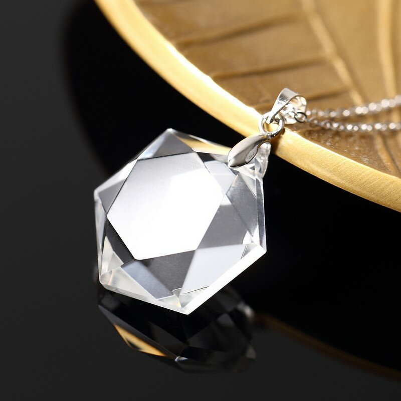 水晶 ネックレス 六芒星｜Crystal Quartz クリスタル クォーツ Pendant Necklace 厄除け お守り 魔除け 天然石 ペンダントトップ パワーストーン ネックレス 天然石 ペンダント メンズ レディース シンプル かわいい 人気 おすすめ ヘキサゴン 浄化｜水晶 ペンダント