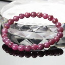 【一点物】【6mm玉】ルビー ブレスレット|紅宝石 Ruby ピンクサファイア ルビー ブレス バングル 数珠 Bracelet ブレスレット Bangle 腕...