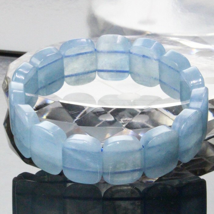 【一点物】アクアマリン ブレスレット｜緑柱石 Aquamarine ミルキーアクア アクアマリン バングル 数珠 Bangle 腕輪 ブレスレッド Bracelet ブレスレット｜メンズ Men's レディース 天然石 限定 一点物 アクアマリン