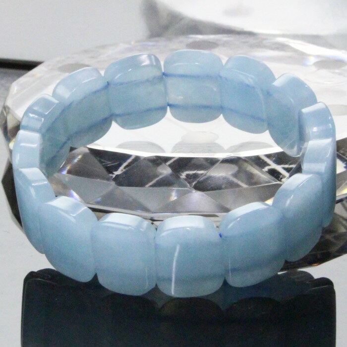 【一点物】アクアマリン ブレスレット｜Aquamarine 緑柱石 ミルキーアクア アクアマリン バングル 数珠 Bracelet ブレスレット Bangle 腕輪 ブレスレッド｜メンズ レディース 一点物 パワーストーン アクアマリン