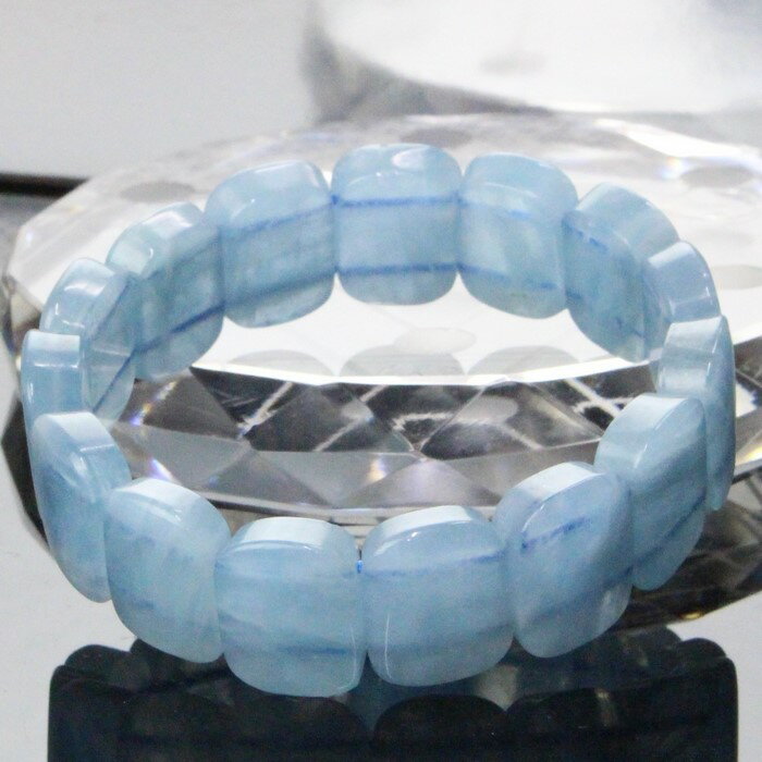 【一点物】アクアマリン ブレスレット｜Aquamarine 緑柱石 ミルキーアクア アクアマリン バングル Bangle 腕輪 ブレスレッド Bracelet ブレスレット｜メンズ レディース パワーストーン 天然石 海外直輸入価格 アクアマリン