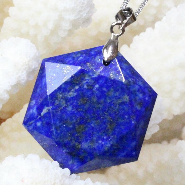 【一点物】ラピスラズリ ペンダント｜ラピス 青金石 Lapis Lazuli 六芒星 ヘキサゴン ダビデの星 Hexagon ラピスラズリ ネックレス Pendant ペンダントトップ Necklace｜メンズ レディース 一点物 パワーストーン ラピスラズリ パワーストーン ネックレス 天然石