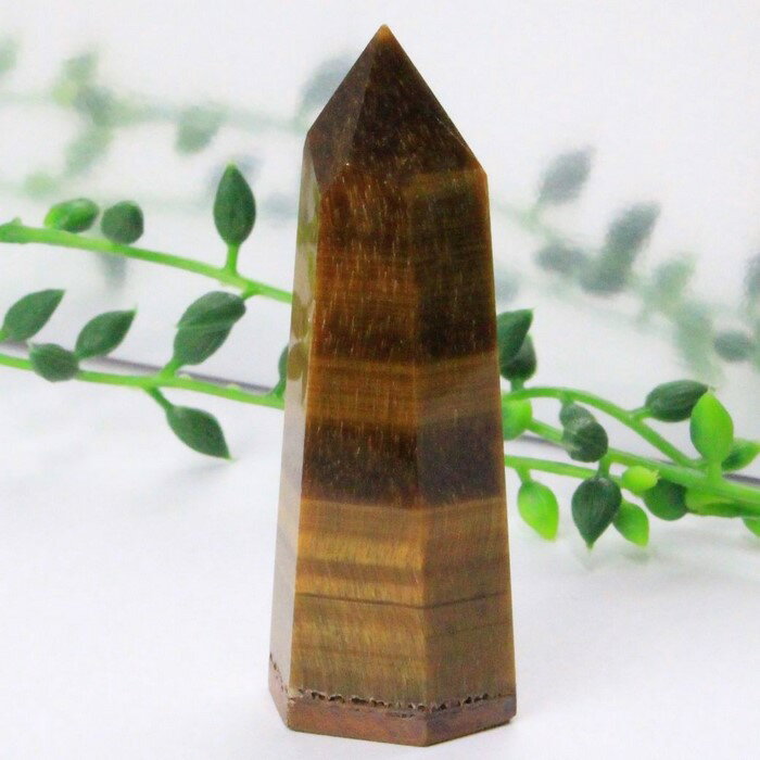 タイガーアイ ポイント|虎目石 Tigereye タイガーズアイ キャッツアイ タイガーアイ 原石 ポイント インテリア Point 柱 金運 仕事運 勝負運 ...