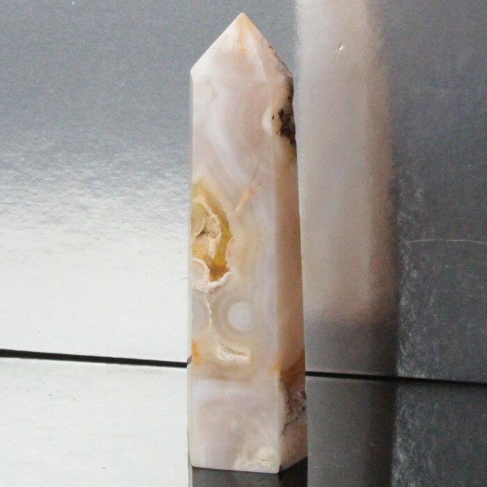 瑪瑙 ポイント|めのう アゲート 瑪瑙 agate メノウ 原石 ポイント 浄化 クラスター 石 Point 柱 インテリア 置物|メンズ レディース 天然石 ...