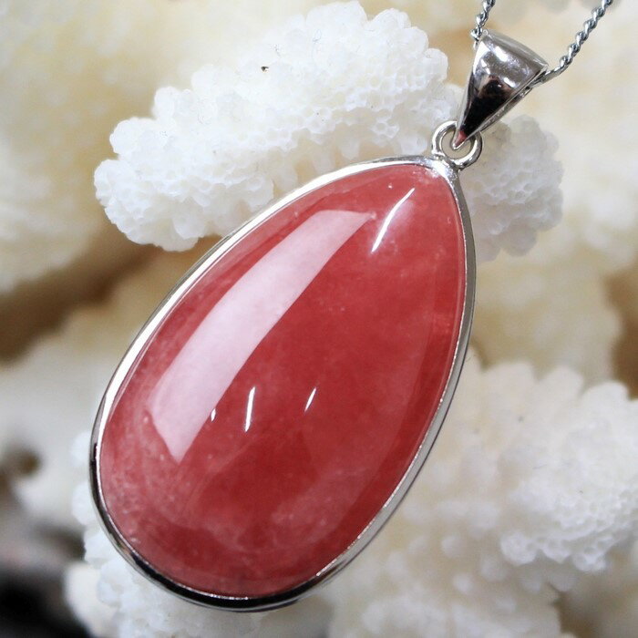 【大粒 天然石】インカローズ ペンダント｜Rhodochrosite ロードクロサイト インカローズ ネックレス Pendant ペンダントヘッド Necklace｜パワーストーン ネックレス 天然石 海外直輸入価格 インカローズ