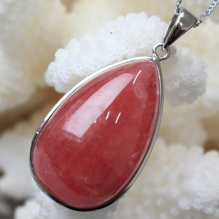 【大粒 天然石】インカローズ ペンダント｜インカローズ Rhodochrosite ロードクロサイト ネックレス ぺんだんと Necklace ペンダントトップ Pendant｜メンズ レディース 一点物 パワーストーン インカローズ