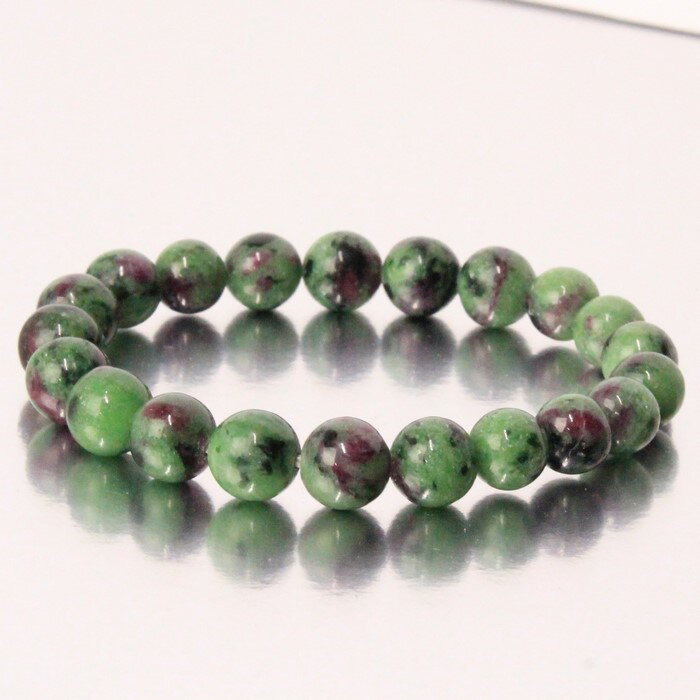 【限定 1点物 8mm玉】ルビーインゾイサイト ブレスレット|Ruby Zoisite ルビーインゾイサイト ブレス バングル 数珠 腕輪 ブレスレッド Bra...