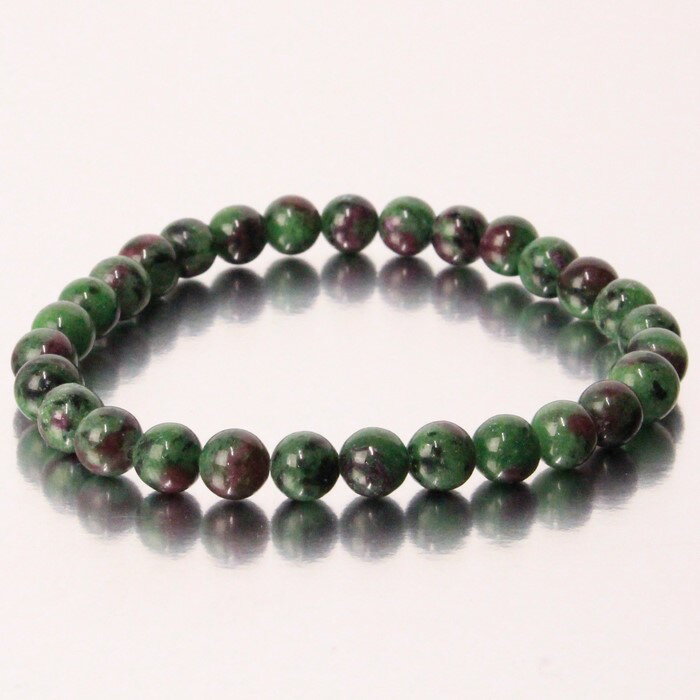 【限定 1点物 7mm玉】ルビーインゾイサイト ブレスレット｜Ruby Zoisite ルビーインゾイサイト ブレスレッド Bracelet ブレス バングル 数珠 ブレスレット｜メンズ レディース 人気 おすすめ 天然石 海外直輸入 ルビーインゾイサイト