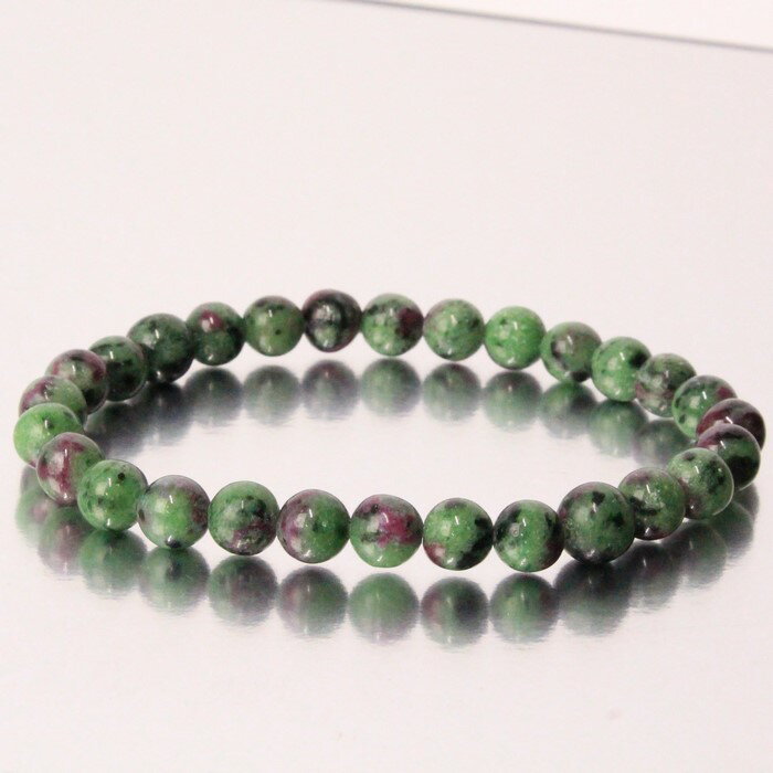 【限定 1点物 7mm玉】ルビーインゾイサイト ブレスレット|Ruby Zoisite ルビーインゾイサイト ブレスレッド Bracelet ブレス バングル ...