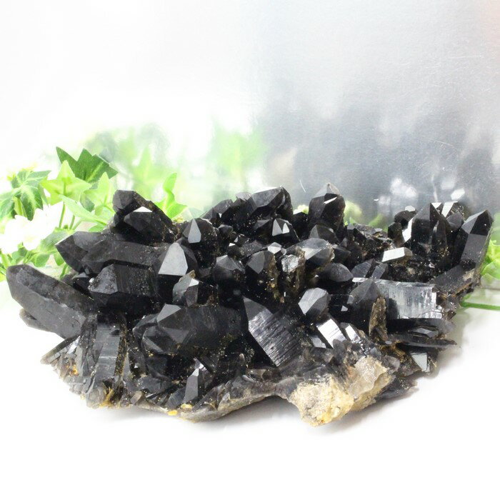 【ビックサイズ 大きい サイズ】モリオン 原石|モリオン Morion 黒水晶 クラスター Cluster 魔除け 邪気払い 原石 浄化 石 インテリア 置物|...