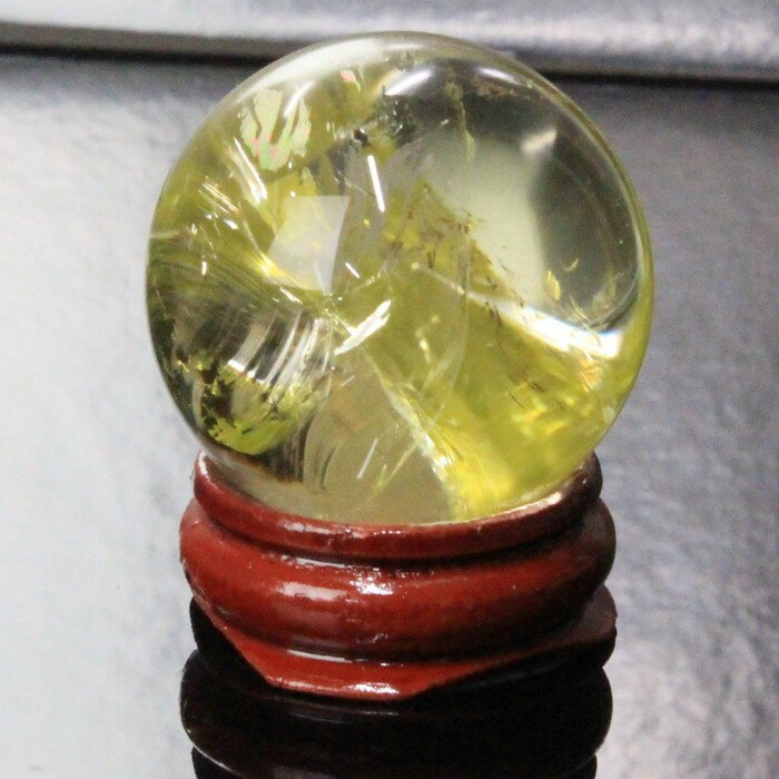 【34mm 限定 一点物】シトリン 丸玉 Citrine 黄水晶 シトロン シトリン 原石 お守り 球体 置物 台座 水晶玉 幸運 金運 財運 アップ 厄除け ...