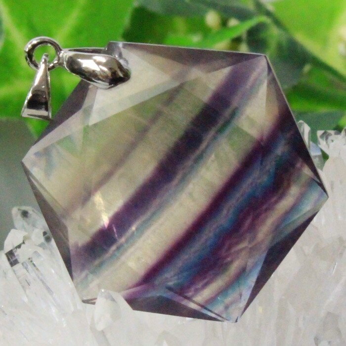 フローライト ペンダント 蛍石 フローライト ネックレス Necklace 六芒星 魔除け お守り ペンダントトップ Pendant フローライトペンダント お...