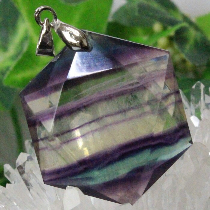 フローライト ペンダント 蛍石 フローライト ネックレス Necklace 六芒星 魔除け お守り ペンダントトップ Pendant フローライトペンダント パ...