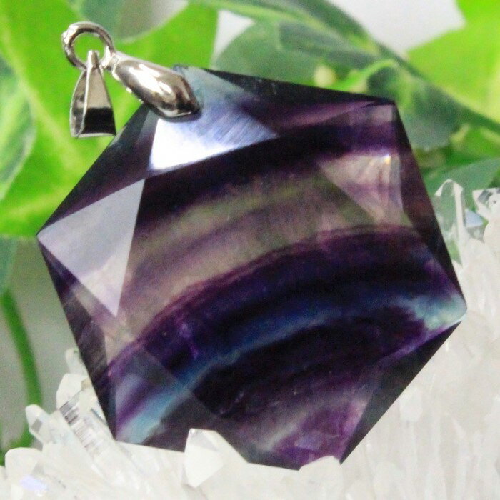 フローライト ペンダント 蛍石 フローライト ネックレス Necklace 六芒星 魔除け お守り ペンダントトップ Pendant フローライトペンダント お...