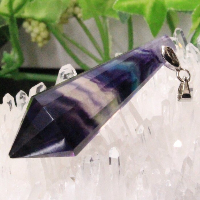 【厳選品質 一点物】フローライト ペンダント 蛍石 フローライト ネックレス ぺんだんと ダウジング ペンデュラム 魔除け お守り Necklace ペンダント...