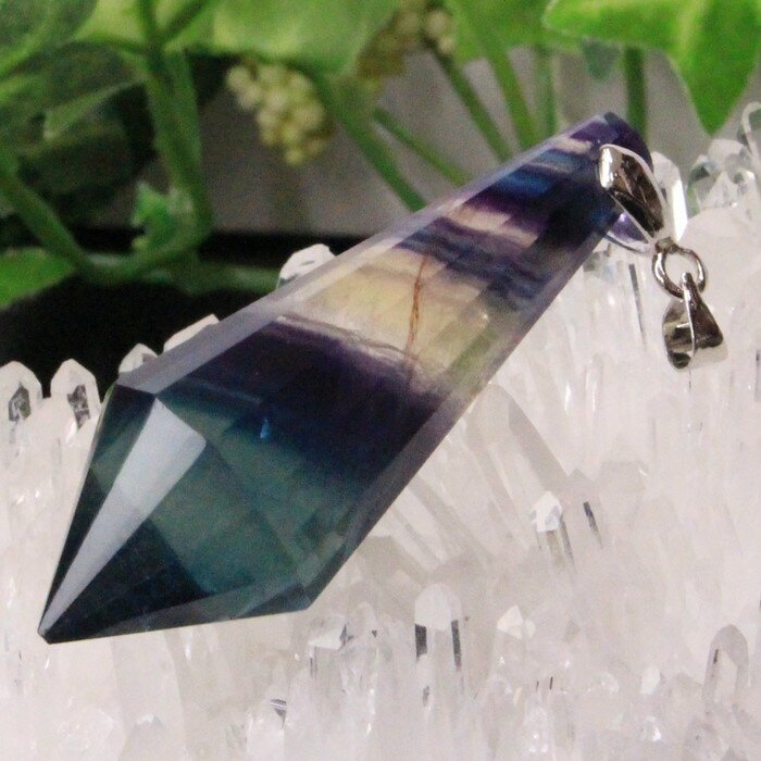 フローライト ペンダント 蛍石 フローライト ネックレス ぺんだんと ダウジング ペンデュラム 魔除け お守り Necklace ペンダントトップ フローライト...