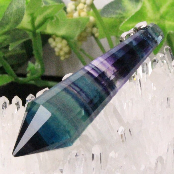 【一点物 現物】フローライト ペンダント 蛍石 フローライト ネックレス Necklace ダウジング ペンデュラム 魔除け お守り ペンダントトップ Pend...