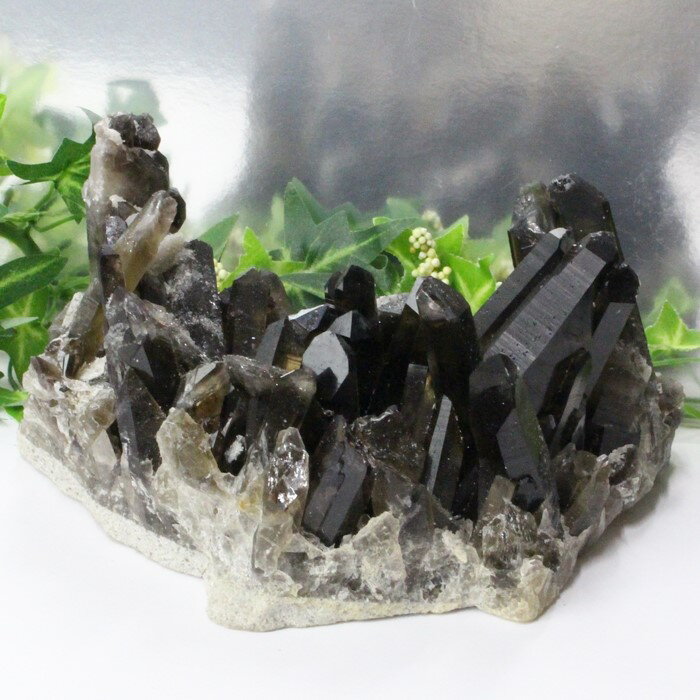 モリオン クラスター 黒水晶 Morion モリオン 原石 邪気払い 浄化 石 クラスター Cluster 魔除け インテリア 置物 モリオンクラスター 海外直...