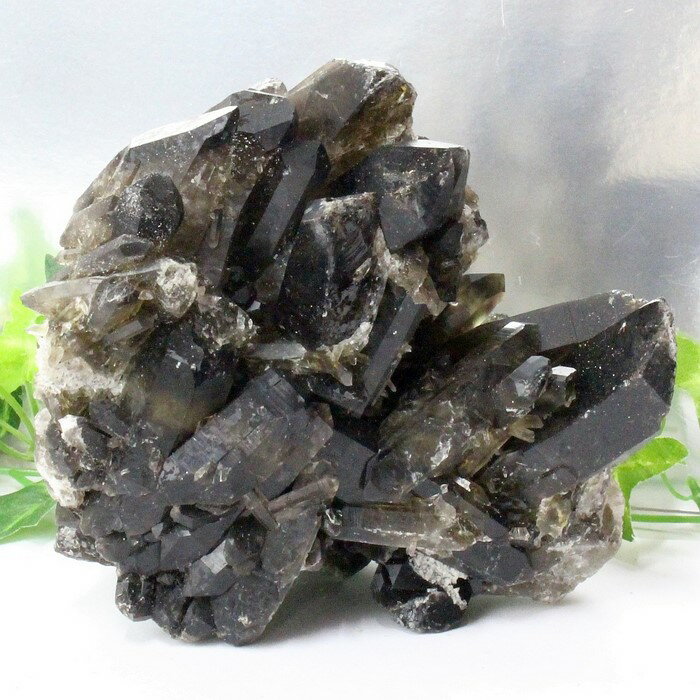 【レア 1点物】モリオン クラスター 黒水晶 Morion モリオン 原石 クラスター Cluster 魔除け インテリア 邪気払い 浄化 石 置物 モリオンク...