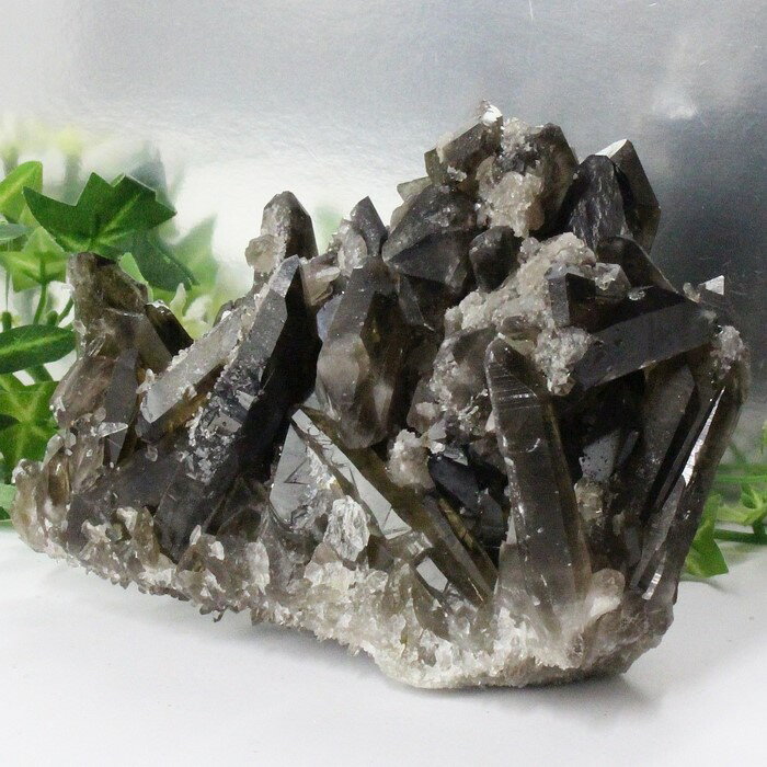 モリオン クラスター 黒水晶 Morion モリオン 原石 Cluster 魔除け インテリア 置物 邪気払い 浄化 石 クラスター モリオンクラスター メンズ...