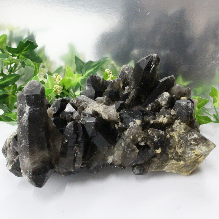 モリオン クラスター モリオン Morion 黒水晶 原石 Cluster 魔除け インテリア 置物 邪気払い 浄化 石 クラスター モリオンクラスター メンズ...