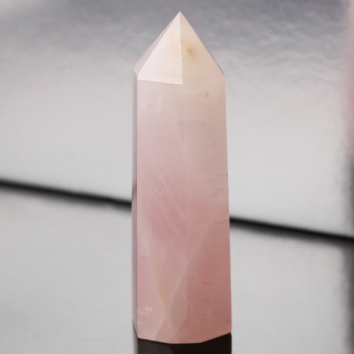 【レア 1点物】ローズクォーツ ポイント 紅水晶 ピンク Rose Quartz ローズクォーツ 原石 ポイント 鉱物 柱 インテリア 石 置物 Point ロ...