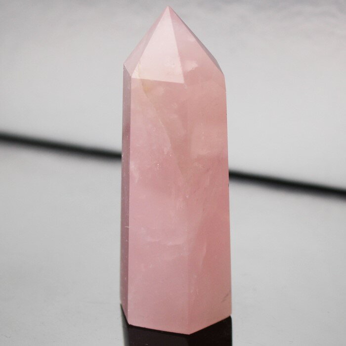 ローズクォーツ ポイント 紅水晶 ピンク Rose Quartz ローズクォーツ 原石 鉱物 柱 インテリア 置物 Point ポイント 石 ローズクォーツポイ...