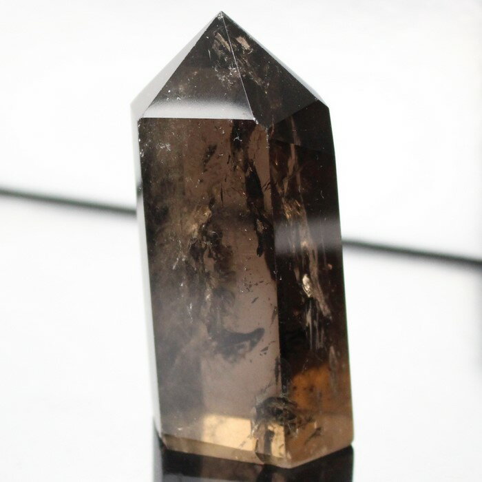 【レア 1点物】スモーキークォーツ ポイント 煙水晶 Smoky Quartz カンゴーム スモーキークォーツ 原石 Point 柱 ポイント 石 置物 スモー...