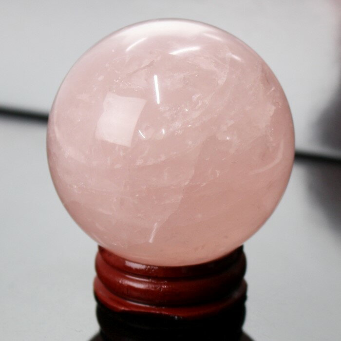 【54mm 限定 一点物】ローズクォーツ 丸玉 紅水晶 ピンク Rose Quartz ローズクォーツ 原石 球 置物 台座 水晶球 大玉 丸玉 Circle Ball 球体 水晶玉 玉 ローズクォーツ丸玉 おすすめ パワース…