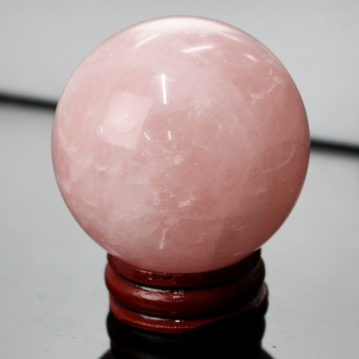【53mm】ローズクォーツ 丸玉 ピンク 紅水晶 Rose Quartz ローズクォーツ 原石 球 置物 台座 水晶球 大玉 丸玉 Circle Ball 球体...