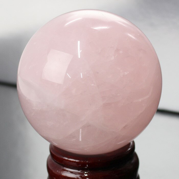 【69mm】ローズクォーツ 丸玉 ピンク 紅水晶 Rose Quartz ローズクォーツ 原石 球 置物 台座 水晶球 大玉 丸玉 Circle Ball 球体...