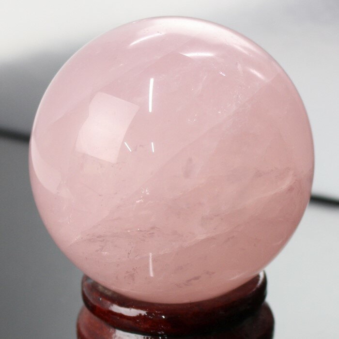 【66mm 厳選品質 一点物】ローズクォーツ 丸玉 Rose Quartz 紅水晶 ピンク ローズクォーツ 原石 球体 水晶玉 玉 球 置物 台座 水晶球 大玉...