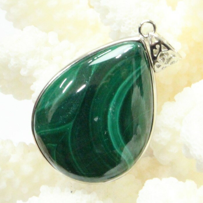 パワーストーン ペンダント 【レア 1点物】マラカイト ペンダント Malachite 孔雀石 マラカイト ペンダントトップ ネックレス Pendant マラカイトペンダント 天然石 ネックレス パワーストーン 限定 一点物 マラカイト