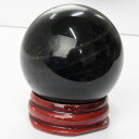 【42mm】モリオン 丸玉 モリオン Morion 黒水晶 原石 球 置物 台座 水晶球 大玉 丸玉 Circle Ball 球体 水晶玉 玉 魔除け 邪気払い...