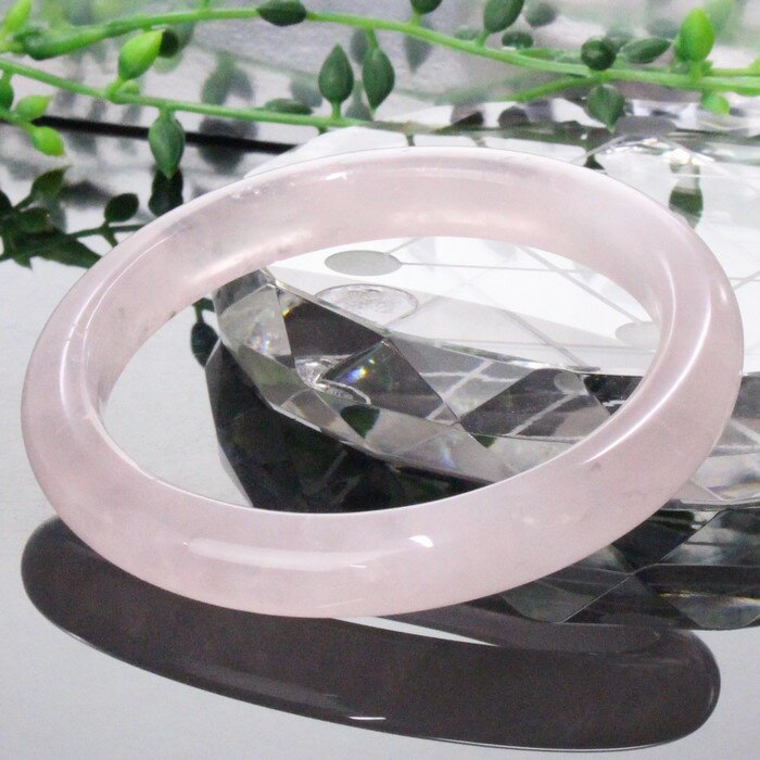 水晶 ローズクォーツ バングル ピンク 紅水晶 Rose Quartz ローズクォーツ ブレスレット Bangle バングル 腕輪 ローズクォーツバングル 海外直輸入価格 LuLu House（ルルハウス るるはうす） ローズクォーツ