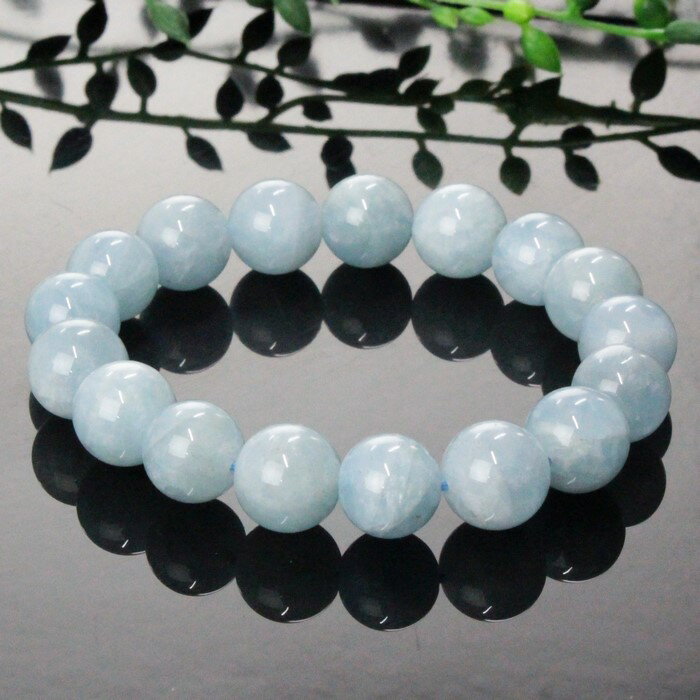 【厳選 一点物 10mm】アクアマリン ブレスレット 藍玉 Aquamarine 海の水 アクアマリン ブレスレット Bracelet ブレスレッド 腕輪 アクアマリンブレスレット パワーストーン ブレスレット 人気 おすすめ 天然石 海外直輸入価格 アクアマリン