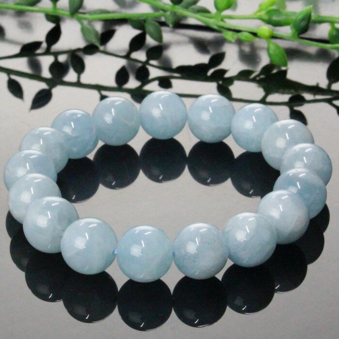 【厳選 一点物 11mm】アクアマリン ブレスレット 藍玉 Aquamarine 海の水 アクアマリン ブレスレット Bracelet 腕輪 アクアマリンブレスレット 天然石 ブレスレット パワーストーン 限定 一点物 アクアマリン