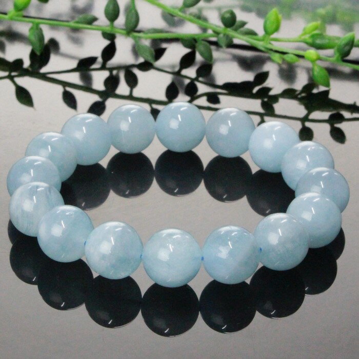 【厳選 一点物 大玉 12mm 高品質 インド産】アクアマリン ブレスレット Aquamarine アクアマリン ブレスレット 腕輪 Bracelet アクアマ...